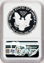 2021-W T1 Silver Eagle First Day of Issue NGC PF70 Ultra Cameo Ron Harrigal Signed