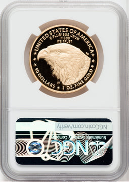 2022 W $50 American Gold Eagle First Day of Issue NGC PF70UCAM Ron Harrigal Signed