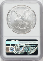 2021 W T2 Burnished Silver Eagle 2022 US Mint DC Releases NGC MS70 Ron Harrigal Signed