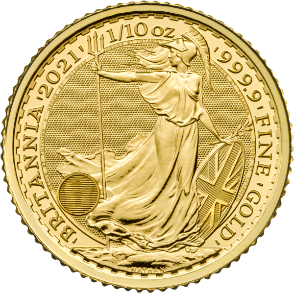 2021 1/10 OZ GREAT BRITAIN GOLD BRITANNIA