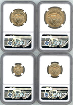 2022 Gold Eagle 4-Coin Set First Day of Issue NGC MS70 Harrigal Signed