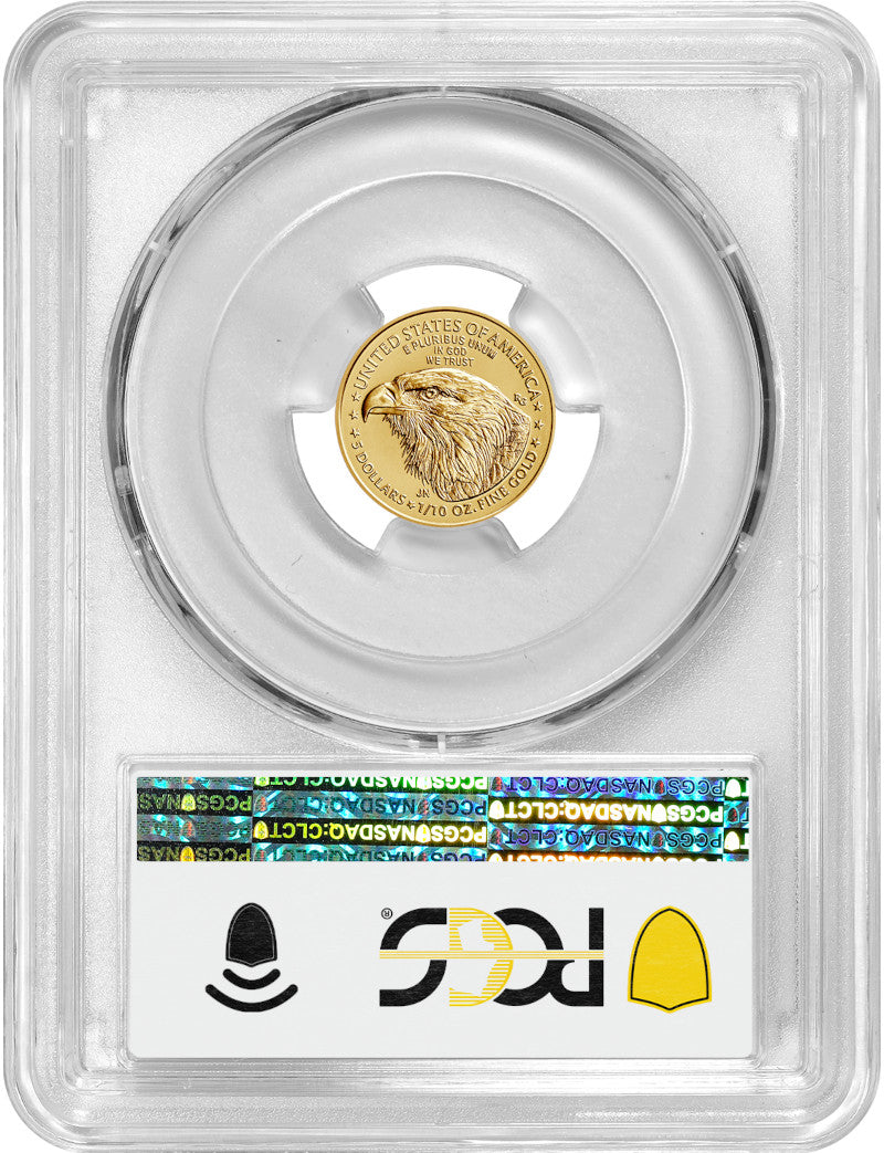 2022 $5 Tenth Ounce Gold Eagle First Day of Issue PCGS MS70