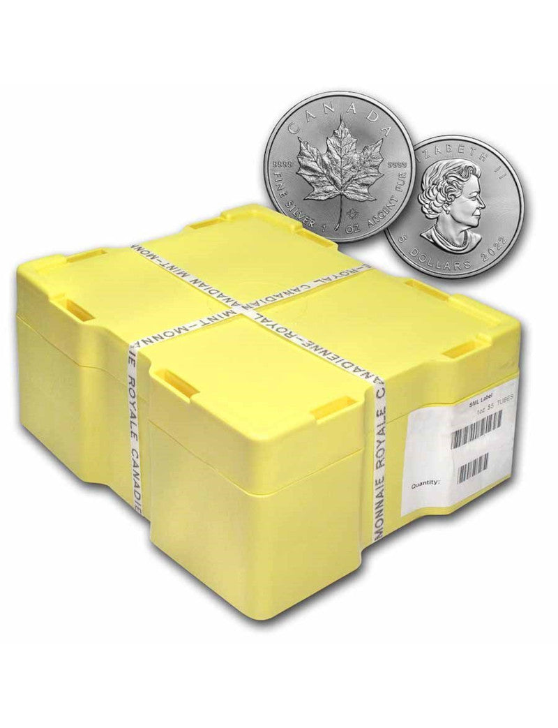 2022 1 oz Canadian Silver Maple Leaf Sealed Monster Box 500 Coins BU