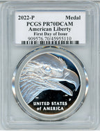 2022-P Proof American Liberty ANA Silver Medal FDI PCGS PR70DCAM