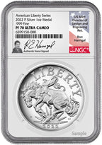 2022-P Proof American Liberty Silver Medal NGC PF70 Ultra Cameo Harrigal