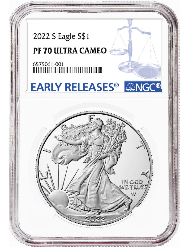 2022-S Proof Silver Eagle Early Releases NGC PF70UCAM