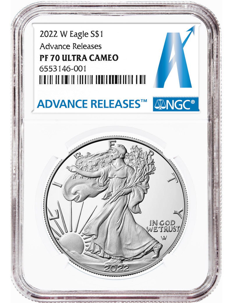 2022-W Silver Eagle Advanced Releases NGC PF70 Ultra Cameo