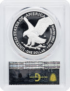 2022-W Silver Eagle Silver Label First Day Of Issue PCGS PR70DCAM