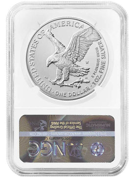 2022-W Burnished Silver Eagle First Day of Issue NGC MS70