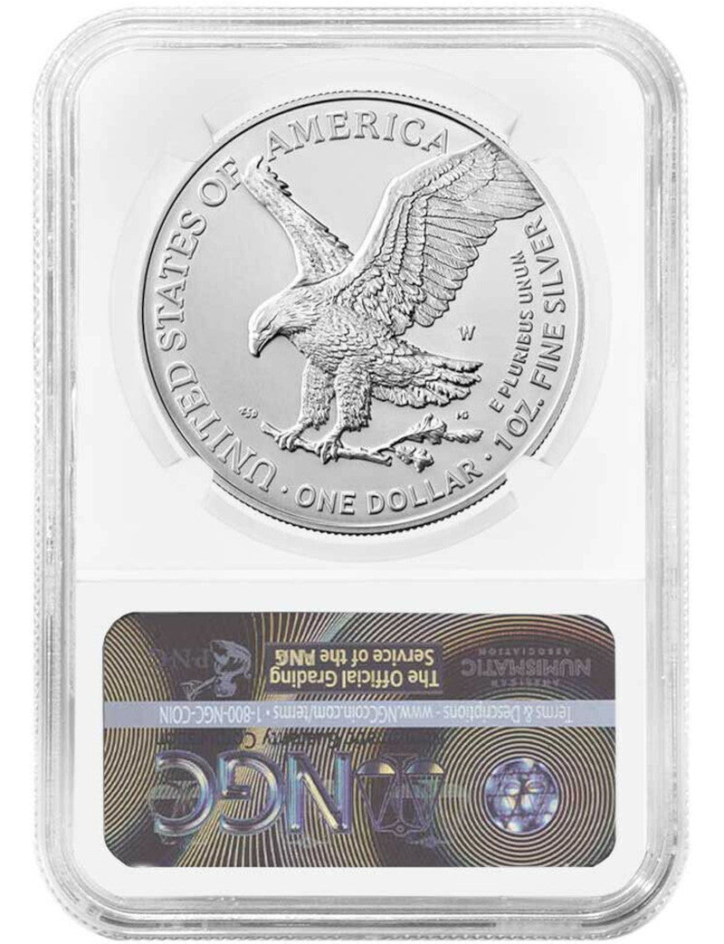 2022-W Burnished Silver Eagle First Day of Issue NGC MS70