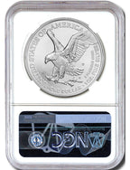 2022 W Burnished Silver Eagle FDI NGC MS70 Gaudioso Signed