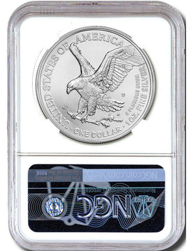 2022 W Burnished Silver Eagle ER NGC MS70 Gaudioso Signed