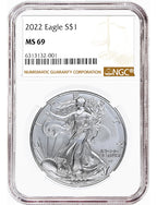 2022 (W) Struck at West Point American Silver Eagle NGC MS69
