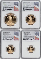 2022 W 4-Coin Gold Eagle Set FDI NGC PF70 Harrigal