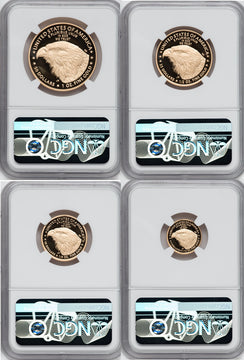 2022 W 4-Coin Gold Eagle Set FDI NGC PF70 Harrigal