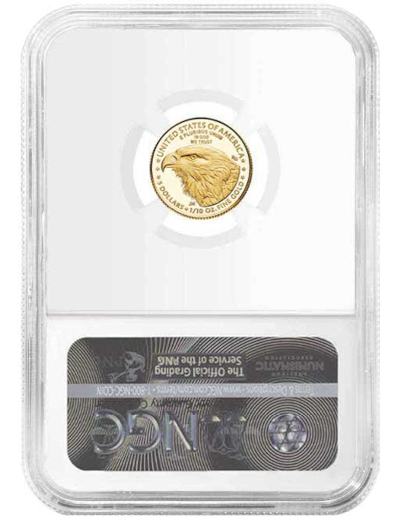 2022 $5 Gold Eagle 1/10 oz Advanced Release NGC PF70UCAM Jennie Norris Signed