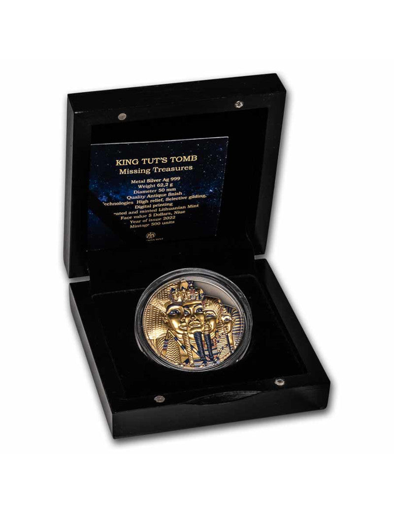 2022 Niue 2 oz Silver Antique Missing Treasures King Tut's Tomb