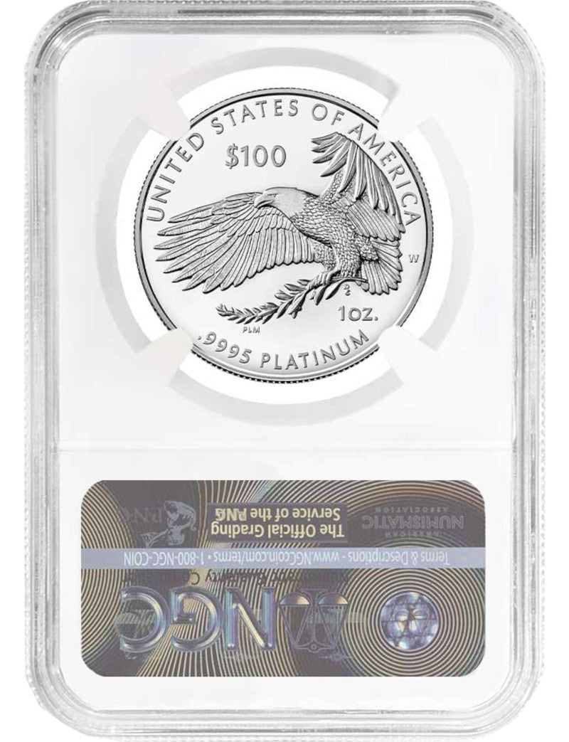2022-W $100 Platinum Eagle Freedom of Speech Advanced Releases NGC PF70UCAM