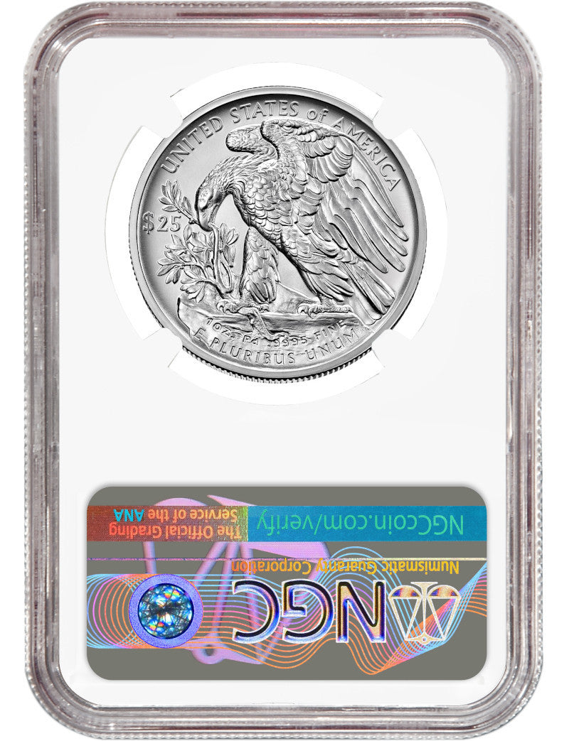 2022-W Palladium Reverse Proof FDI NGC PF70 Ron Harrigal Signed