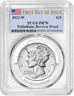 2022-W Palladium Reverse Proof First Day Issue PCGS PR70