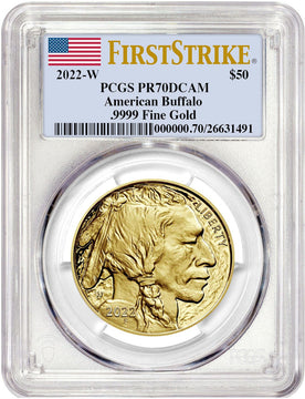2022-W $50 Gold Buffalo First Strike PCGS PR70DCAM