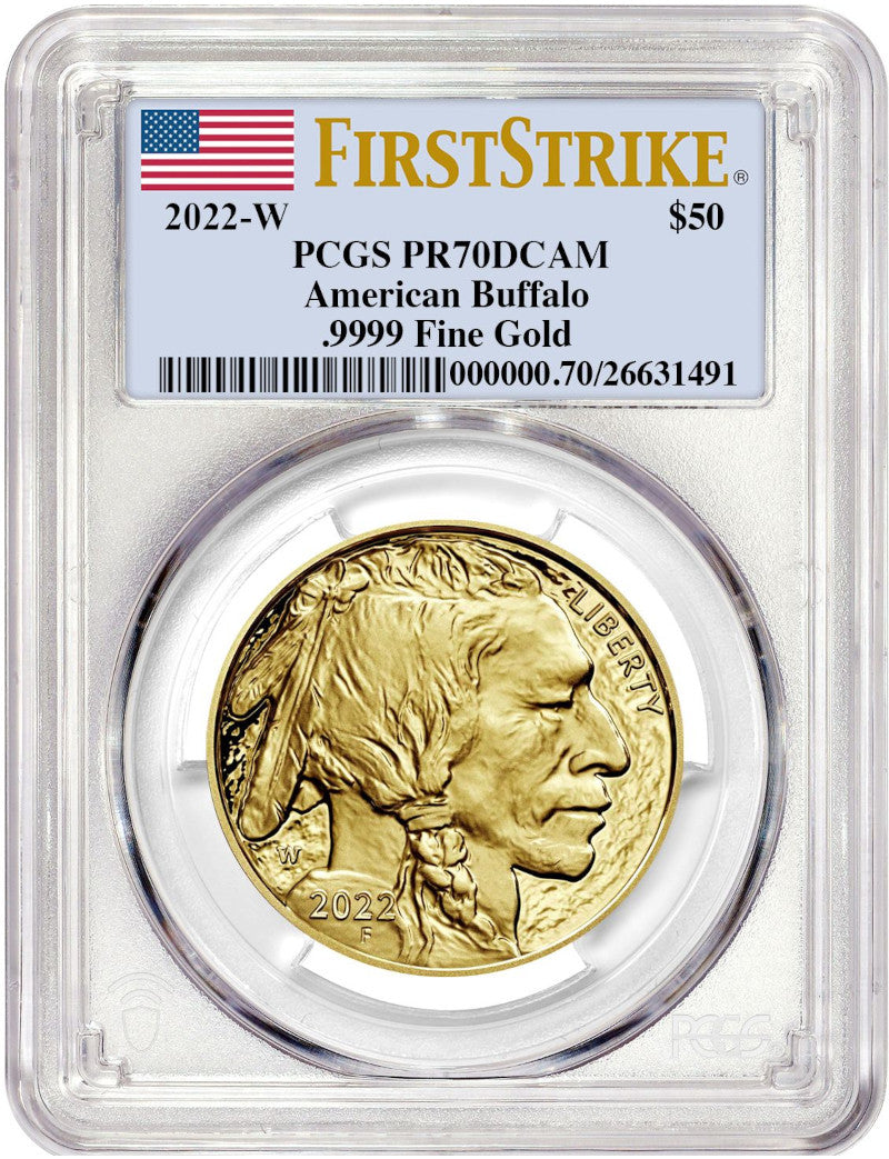 2022-W $50 Gold Buffalo First Strike PCGS PR70DCAM