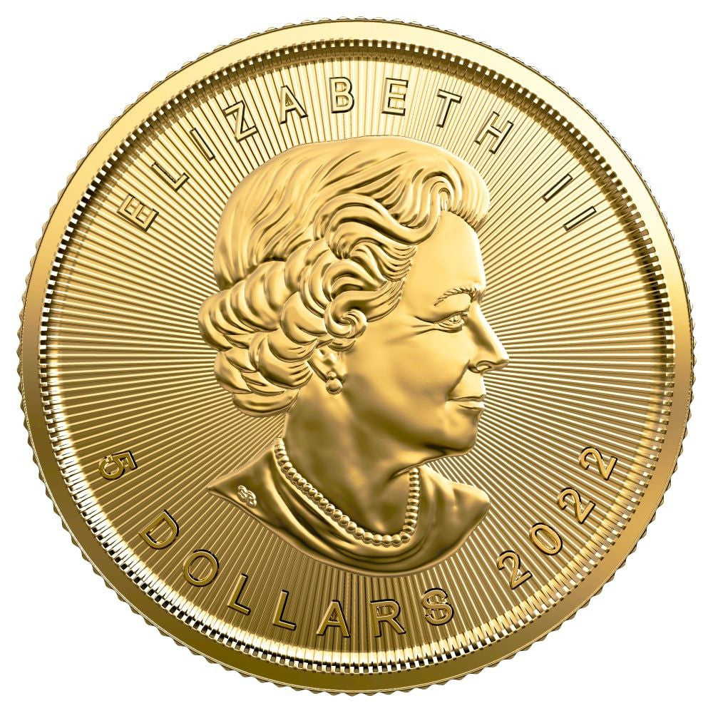 2022 1/10 oz Canadian Gold Maple Leaf Coin BU
