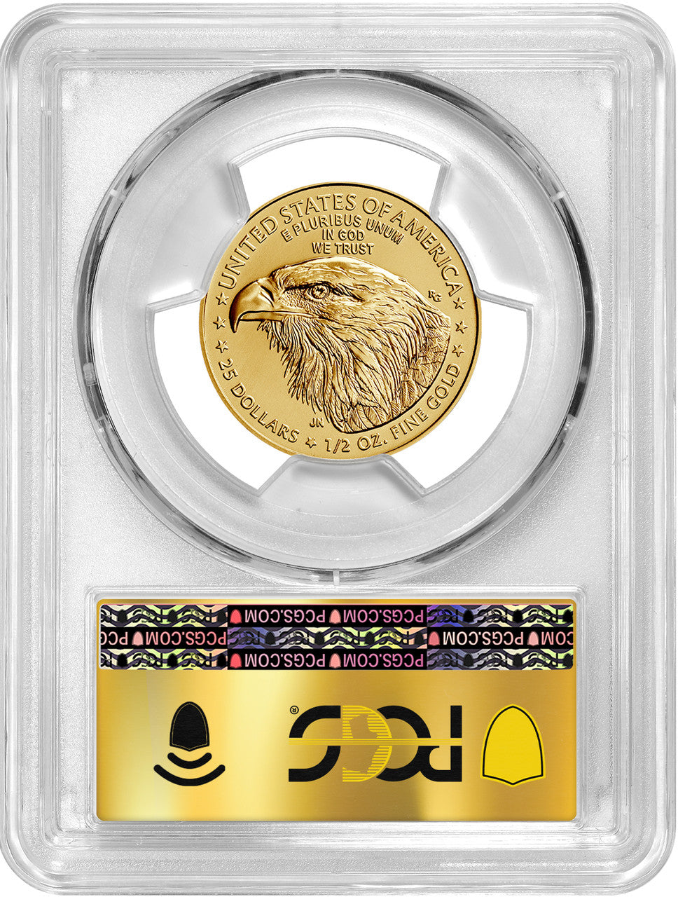 2023 $25 Half Ounce Gold Eagle Gold Foil Label FDI PCGS MS70