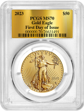 2023 $50 Gold Eagle First Day of Issue PCGS MS70