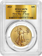 2023 $50 Gold Eagle First Day of Issue PCGS MS70