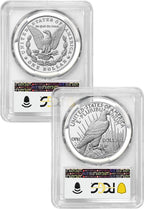 2023-S Morgan and Peace Silver Dollar 2pc FDI PCGS PR70