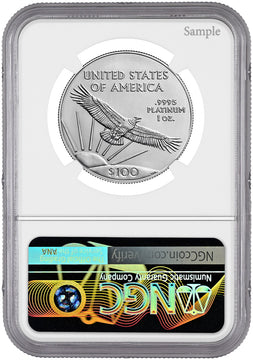 2023 $100 One-Ounce Platinum Liberty Eagle FDI NGC MS70 Ron Harrigal Signed
