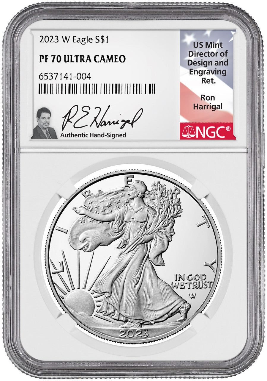 1986-2025 American Silver Eagle 40-pc Set NGC PF70 UCAM Harrigal Signed