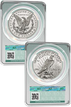 2023-S Morgan Peace Dollar 2-Coin Reverse Proof Set FDD CAC PR70