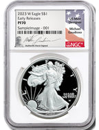 2023 Silver Eagle  Early Releases NGC PF70 Gaudioso Signed