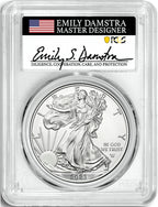 2023 Silver Eagle First Day of Issue PCGS MS70 Emily Damstra Designer Signed