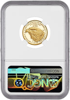 2023-W $10 Quarter Ounce Gold Eagle FDI NGC PF70 Ultra Cameo Ron Harrigal Signed