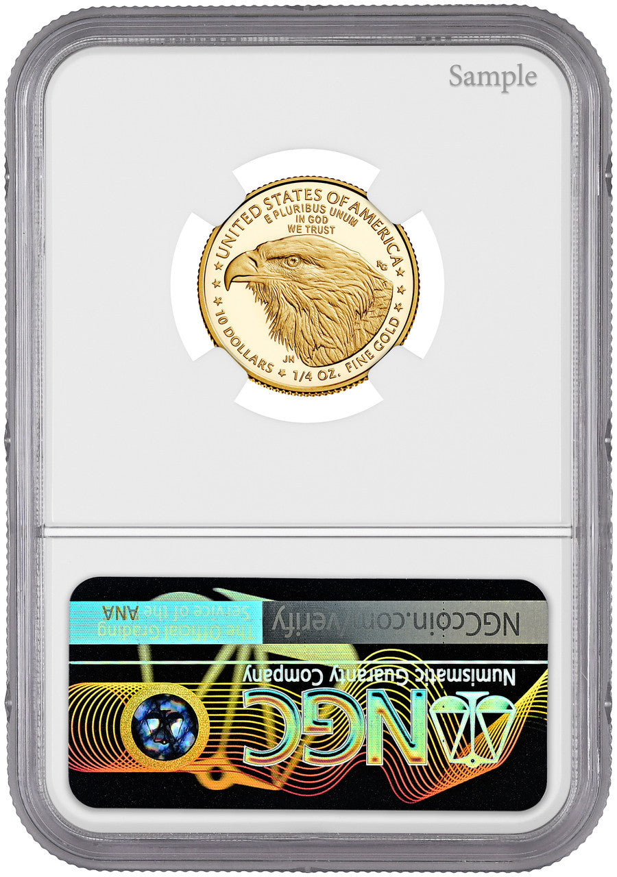 2024 1/4 oz American Gold Eagle First Day of Issue NGC MS70 Ron Harrigal
