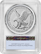 2023-W Burnished Silver Eagle First Strike Flag PCGS MS70