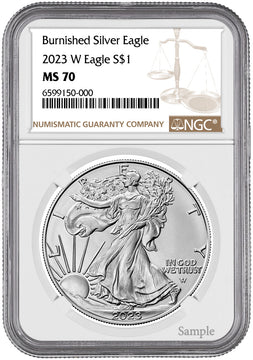 2023-W Burnished American Silver Eagle NGC MS70