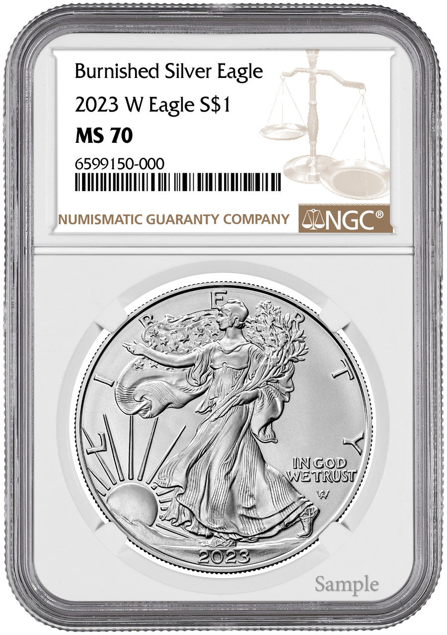 2023-W Burnished American Silver Eagle NGC MS70