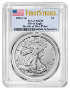 2023 (W) Silver Eagle First Strike PCGS MS70 Struck at West Point