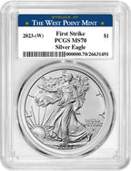 2023 (W) Silver Eagle First Strike WP PCGS MS70 Struck at West Point