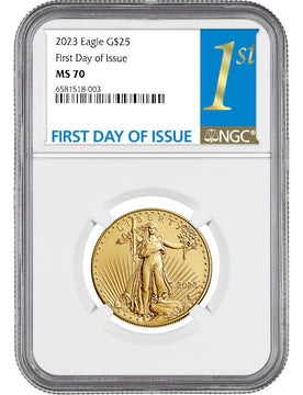 2023 $25 Half Ounce Gold Eagle First Day of Issue NGC MS70
