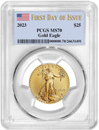 2023 $25 Half Ounce Gold Eagle First Day of Issue PCGS MS70