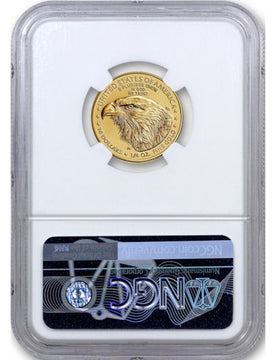 2023 $10 Quarter Ounce Gold Eagle First Day of Issue NGC MS70 Ron Harrigal Signed