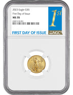2023 $5 Tenth Ounce Gold Eagle First Day of Issue NGC MS70
