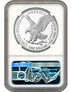 2023 American Silver Eagle First Day of Issue NGC MS70 Ron Harrigal Signed