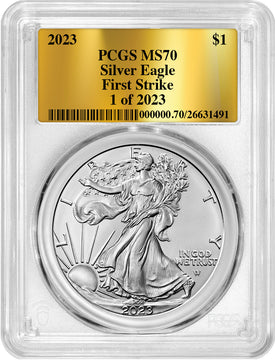 2023 Silver Eagle Special Label 1-2023 First Strike PCGS MS70