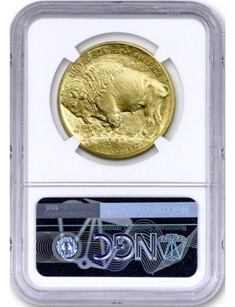 2023 $50 One Ounce Gold Buffalo First Day of Issue NGCX MS10